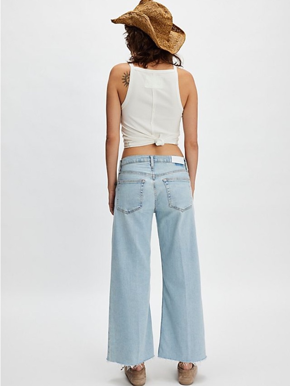 RE/DONE Mid Rise wide Leg Crop 28 29 - Picture 2 of 10